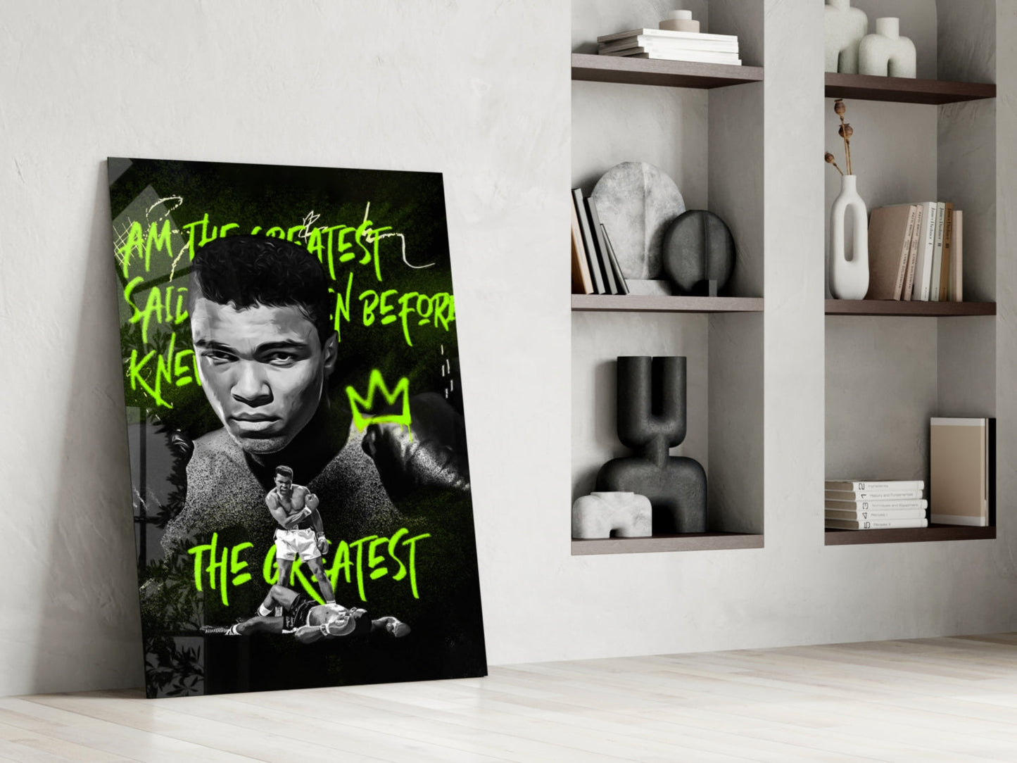 Boxing Ring Champion Glass Wall Art || Designer Collection