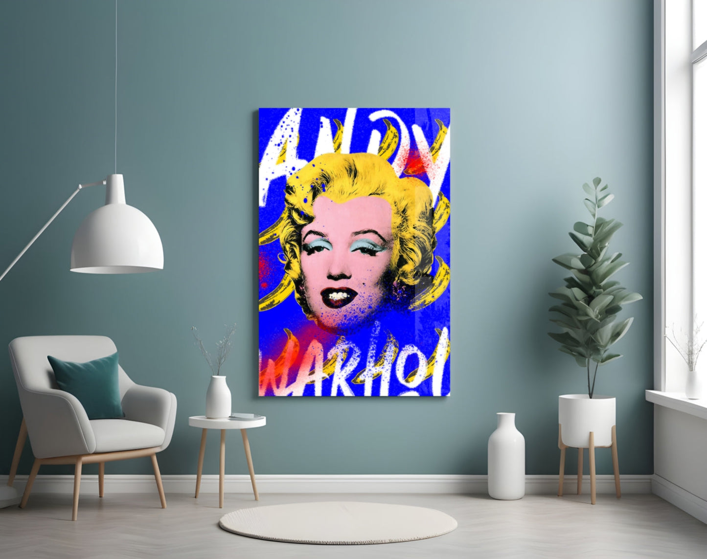 Pop Art Icon and Starlet Glass Wall Art || Designer Collection