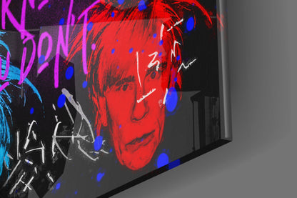 Pop Art Double Self Portrait Glass Wall Art || Designers Collection