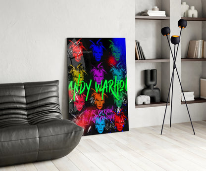 Pop Art Double Self Portrait Glass Wall Art || Designers Collection