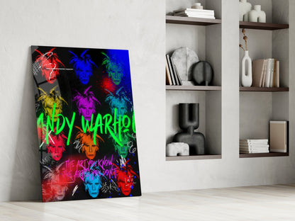 Pop Art Double Self Portrait Glass Wall Art || Designers Collection