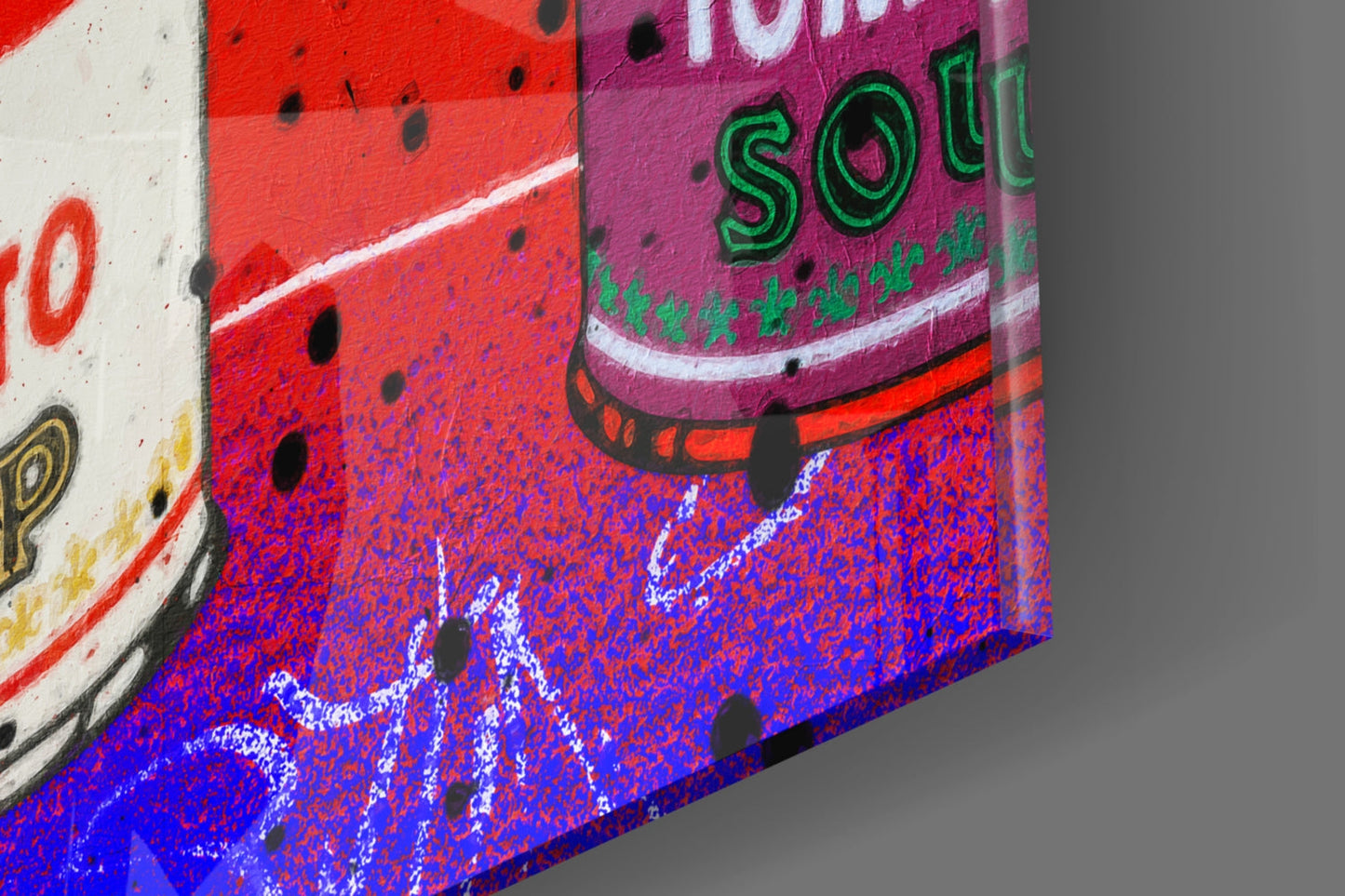 Pop Art Tin Cans Portrait Glass Wall Art || Designer Collection