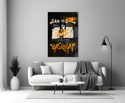 Orange Crown Cereal Graffiti Glass Wall Art
