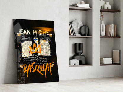 Orange Crown Cereal Graffiti Glass Wall Art