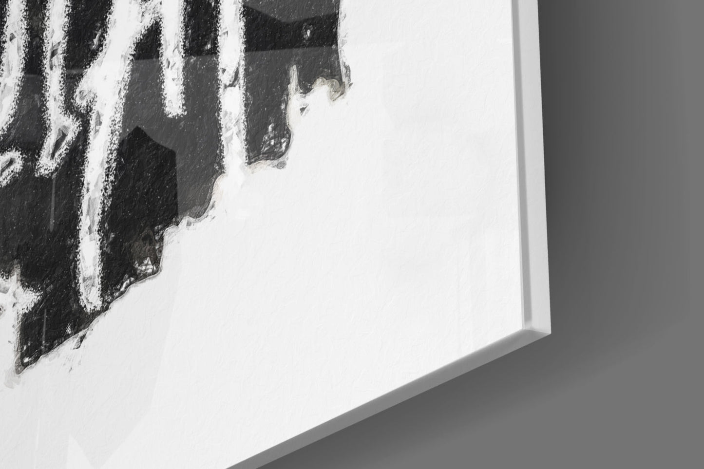 Black Silhouette Crowned King Glass Wall Art