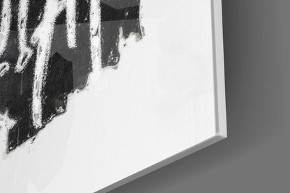 Black Silhouette Crowned King Glass Wall Art