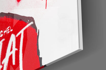 Red Portrait Crowned Youth Glass Wall Art