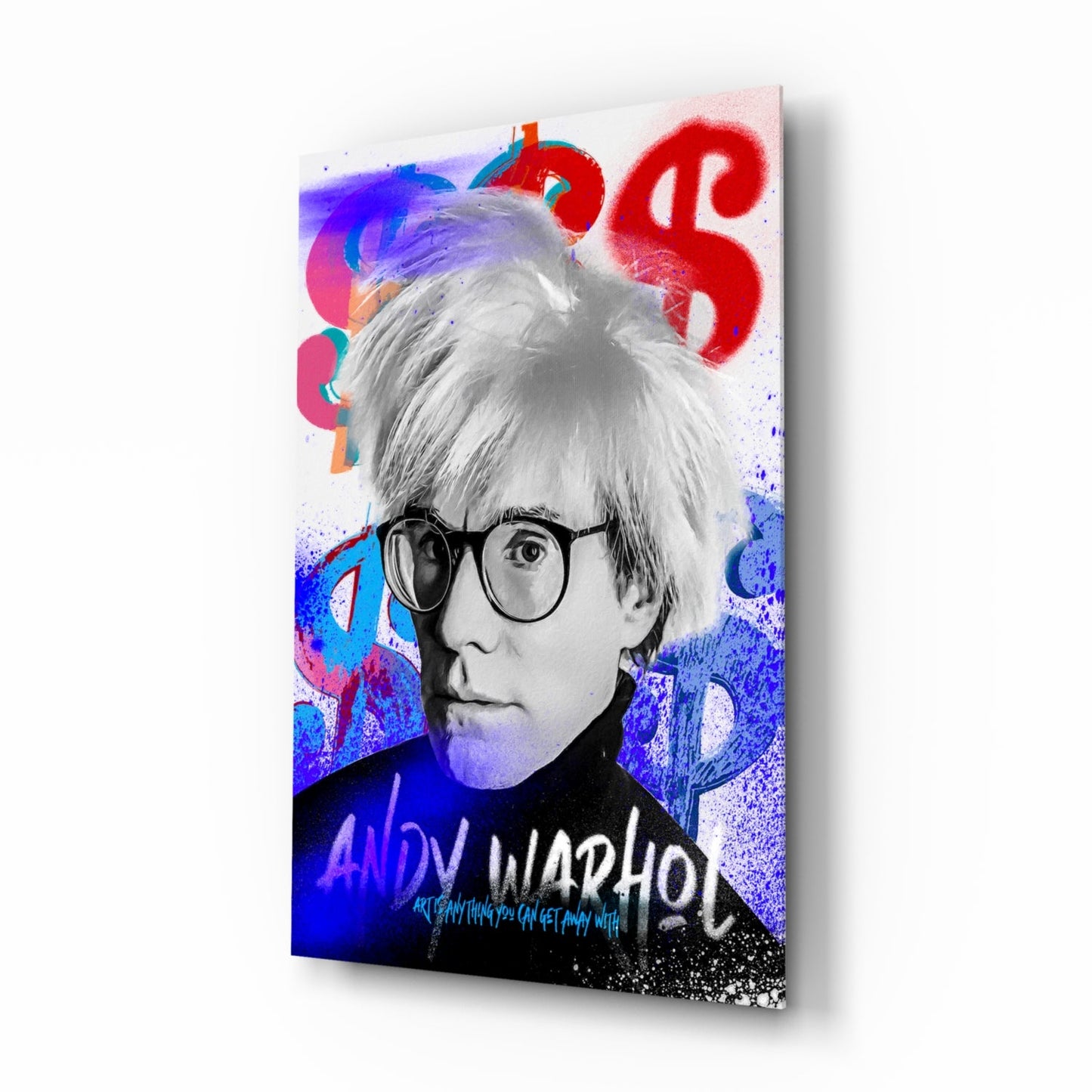 Pop Art Studio Portrait Glass Wall Art || Designer Collection