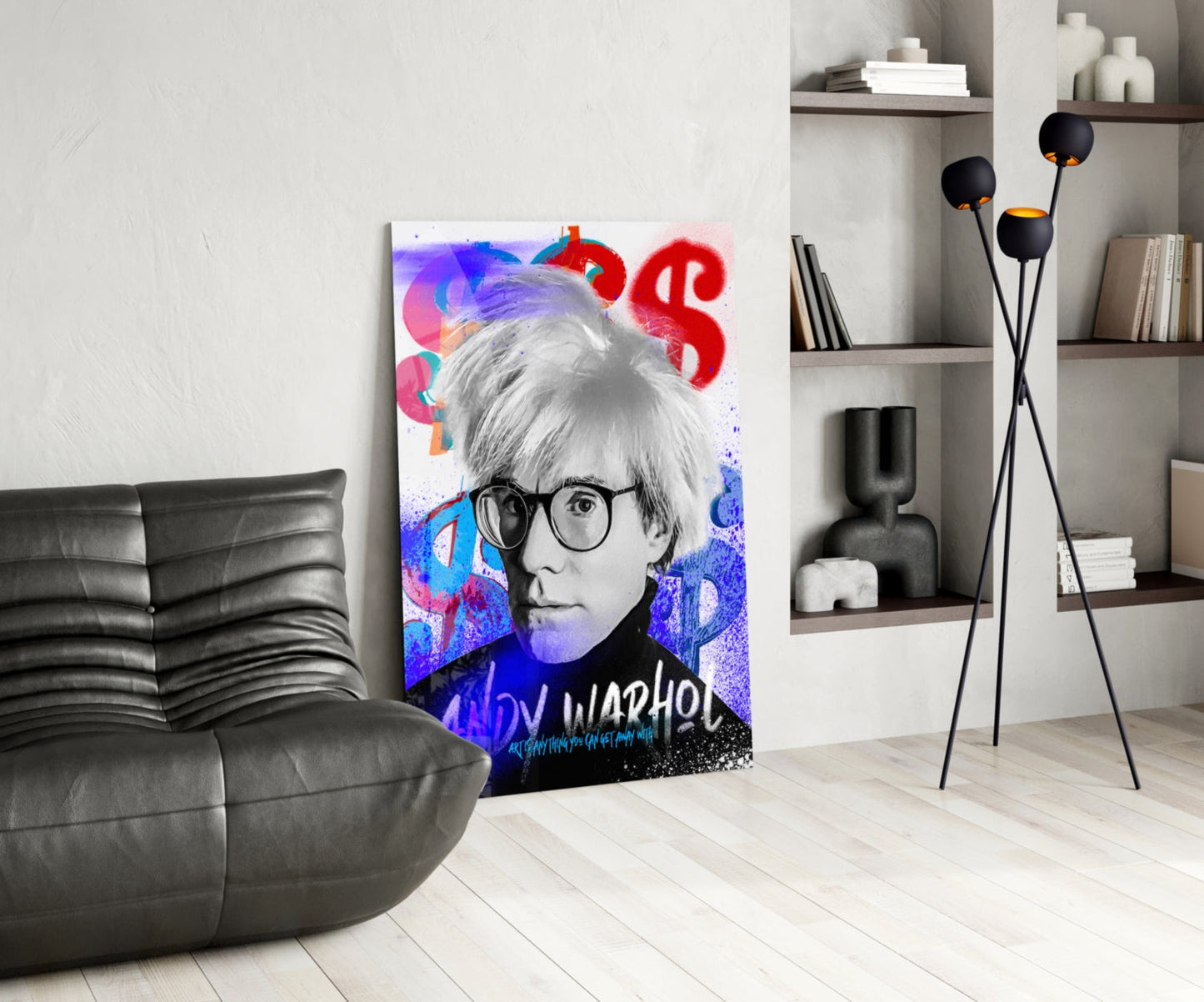 Pop Art Studio Portrait Glass Wall Art || Designer Collection