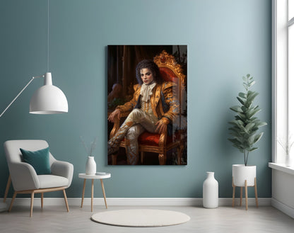 Pop Dancer on the Throne Glass Wall Art || Designer Collection