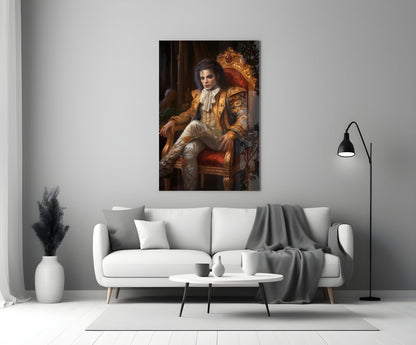 Pop Dancer on the Throne Glass Wall Art || Designer Collection