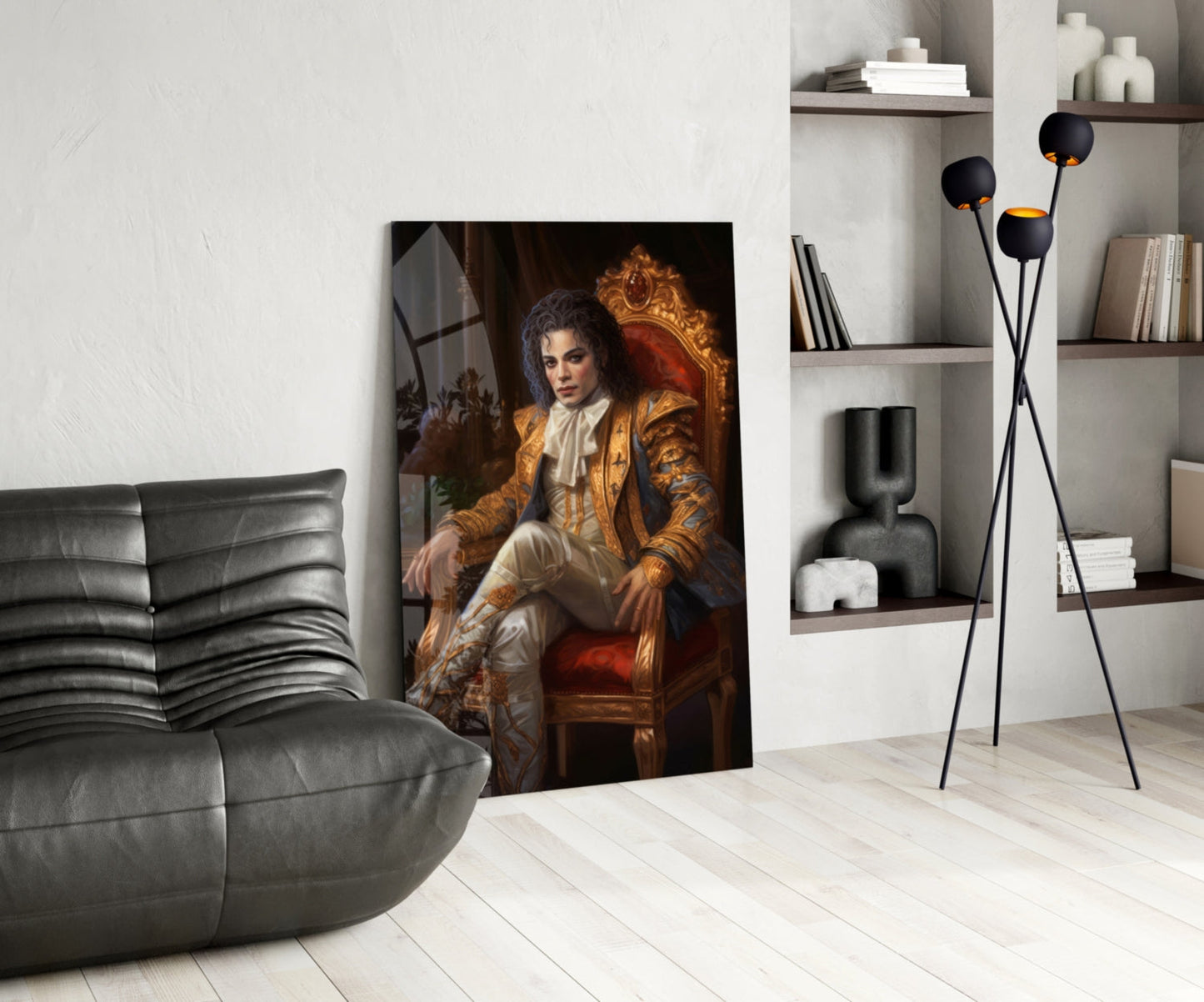 Pop Dancer on the Throne Glass Wall Art || Designer Collection