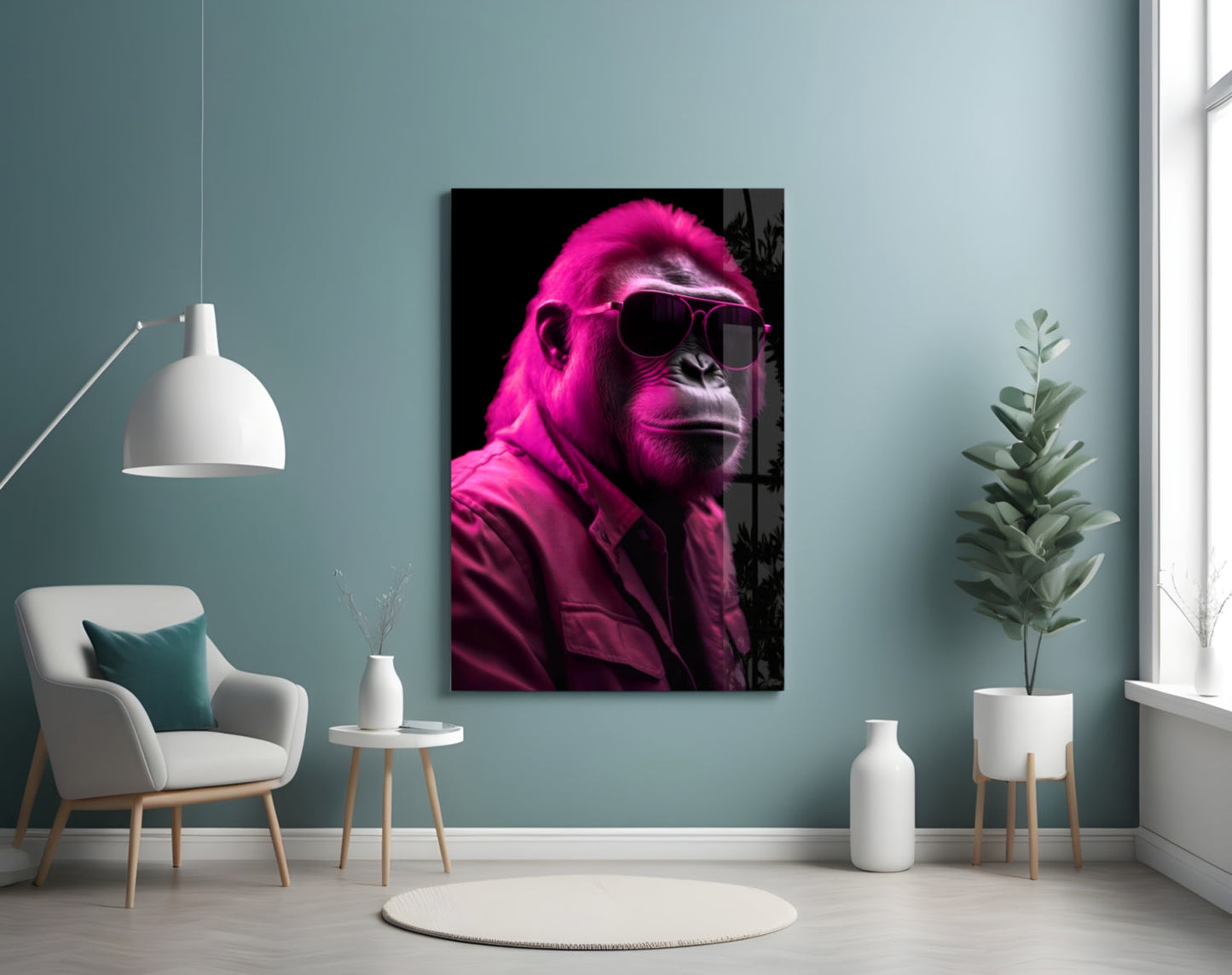 Hot Pink Aviator Shades Gorilla Glass Wall Art