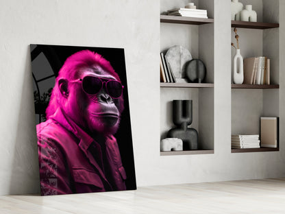 Hot Pink Aviator Shades Gorilla Glass Wall Art