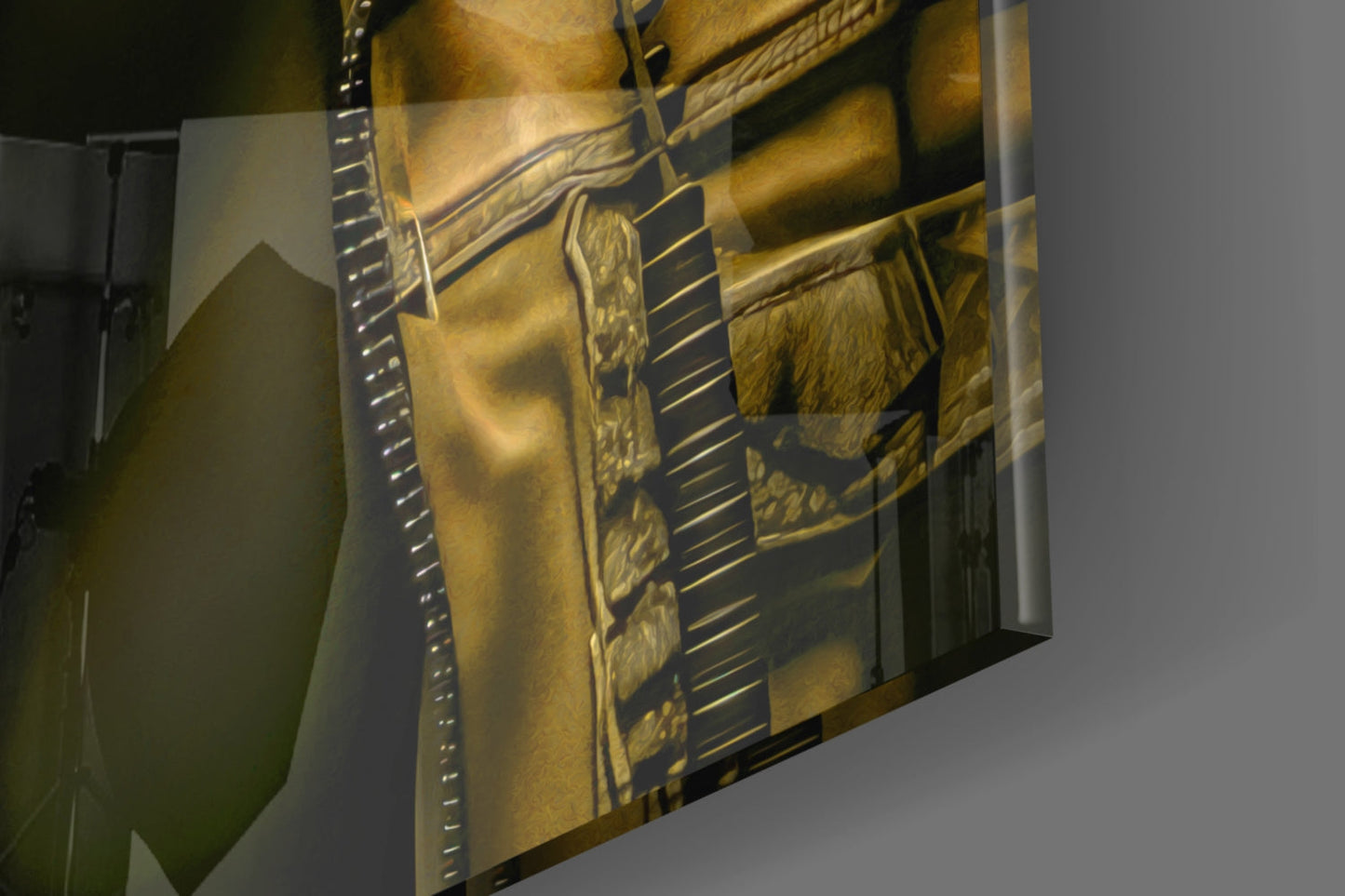 Blue Hoodie Headphones Gorilla Glass Wall Art