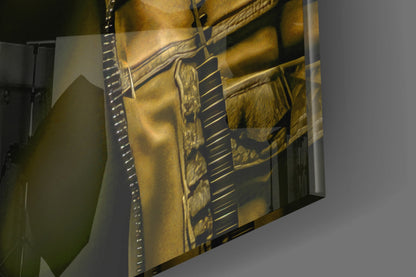 Blue Hoodie Headphones Gorilla Glass Wall Art