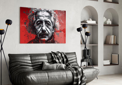 Relativity Genius Portrait Glass Wall Art || Designers Collection