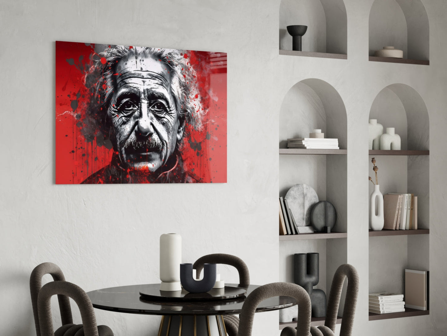 Relativity Genius Portrait Glass Wall Art || Designers Collection