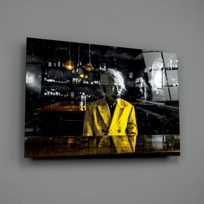 Scientist in the Bar Glass Wall Art || Designers Collection