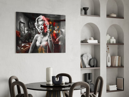 Smoke Burst Blonde with Cigarette Glass Wall Art