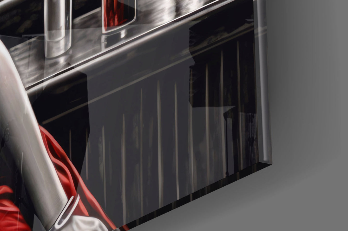 Crimson Bar Blonde with Cocktail Glass Wall Art