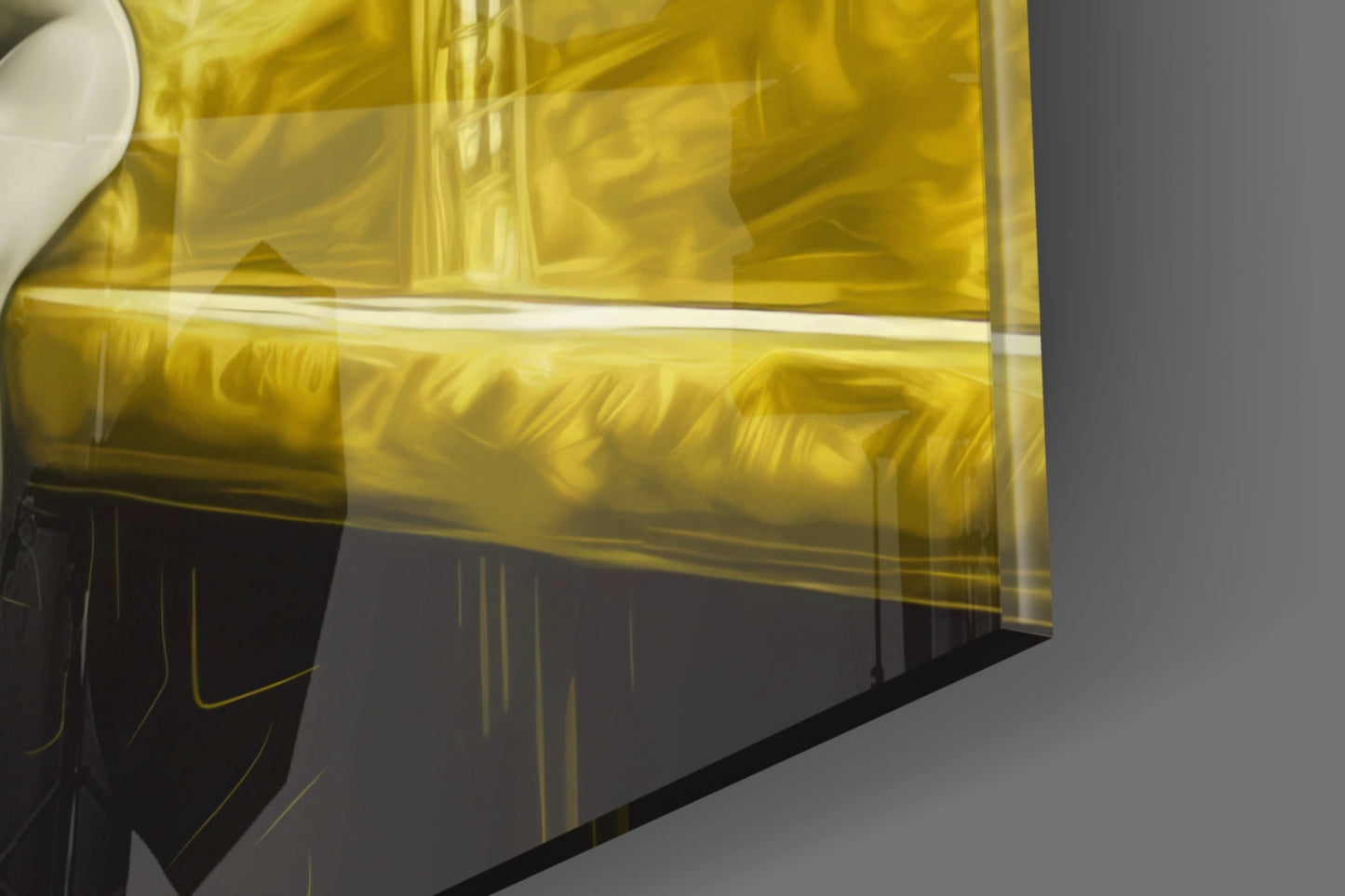 Golden Blonde at Diner Bar Glass Wall Art