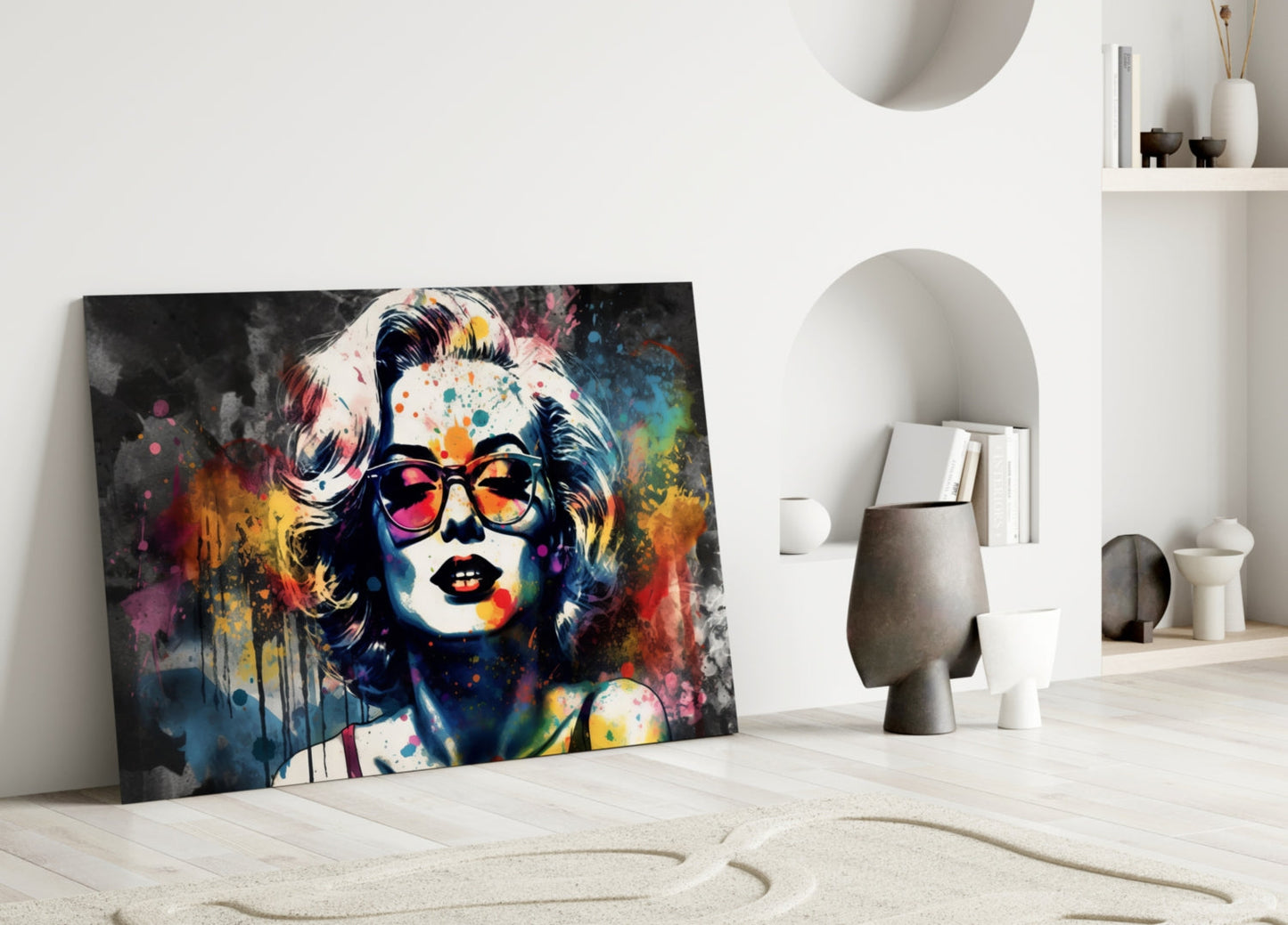 Retro Screen Siren Glass Wall Art || Designer Collection