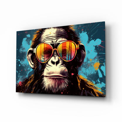 Fire Lens Aviators Grumpy Ape Glass Wall Art