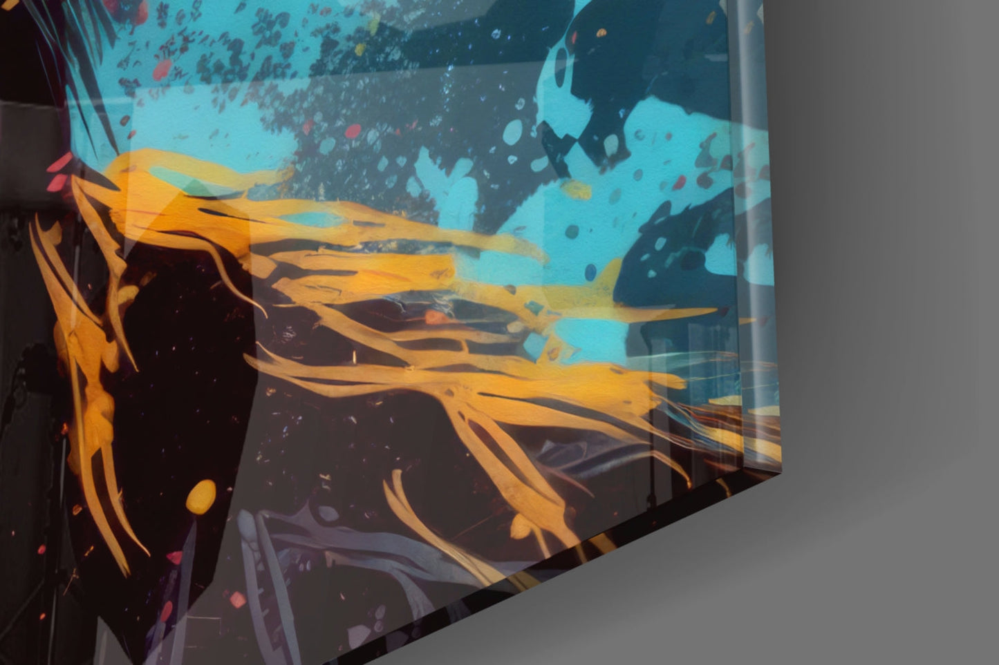 Fire Lens Aviators Grumpy Ape Glass Wall Art