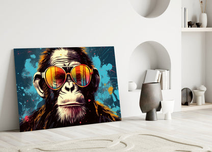 Fire Lens Aviators Grumpy Ape Glass Wall Art