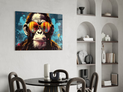 Fire Lens Aviators Grumpy Ape Glass Wall Art