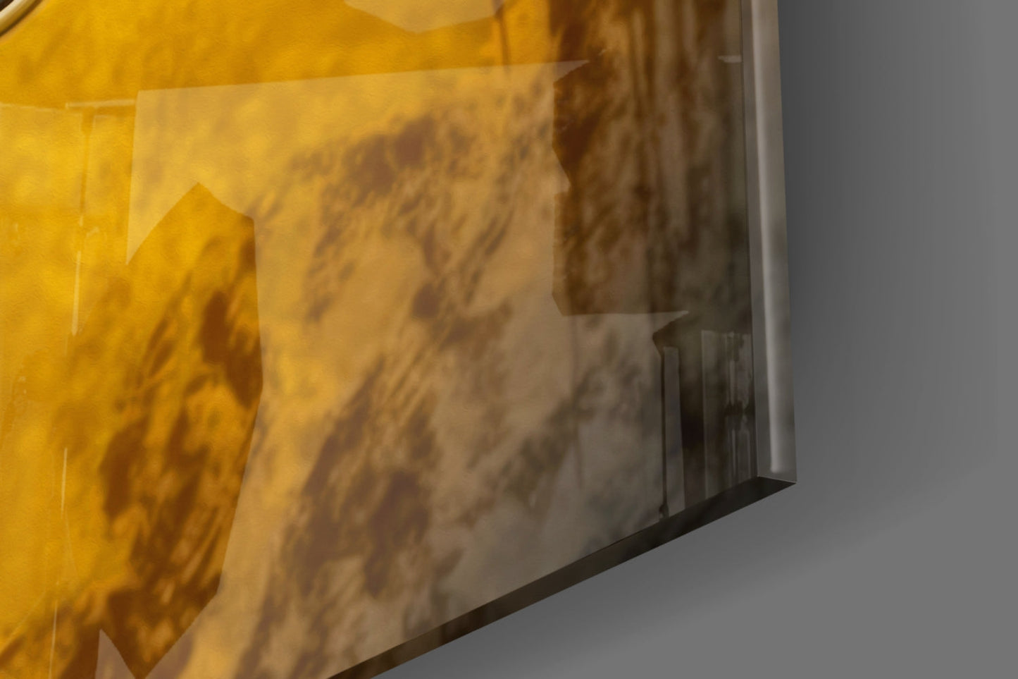 Mustard Giraffe Yellow Shades Glass Wall Art