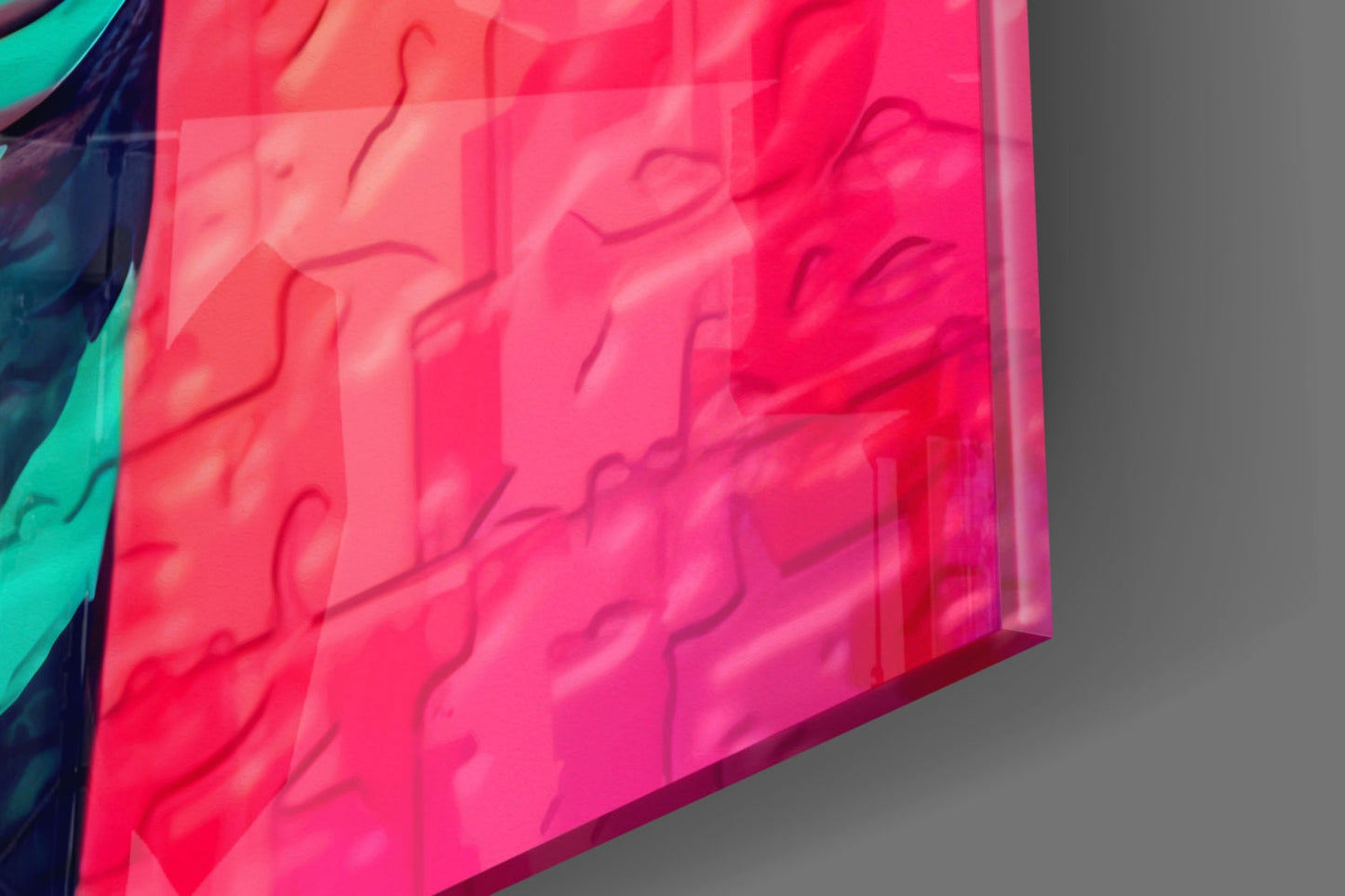 Neon Pop Giraffe Purple Shades Glass Wall Art