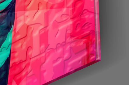 Neon Pop Giraffe Purple Shades Glass Wall Art