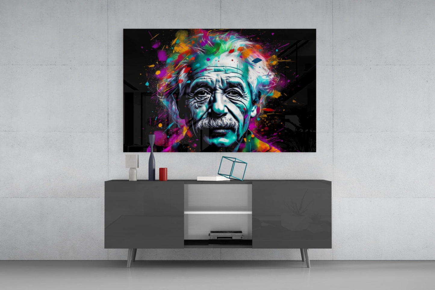 Iconic Physicist Glass Wall Art || Designer Collection