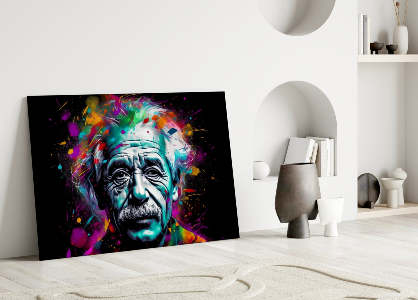 Iconic Physicist Glass Wall Art || Designer Collection