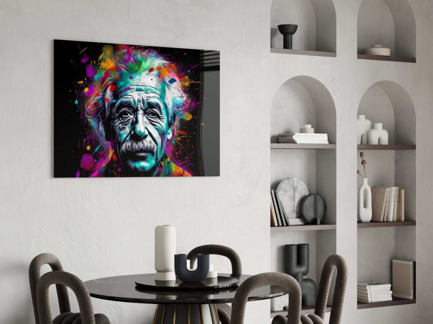 Iconic Physicist Glass Wall Art || Designer Collection