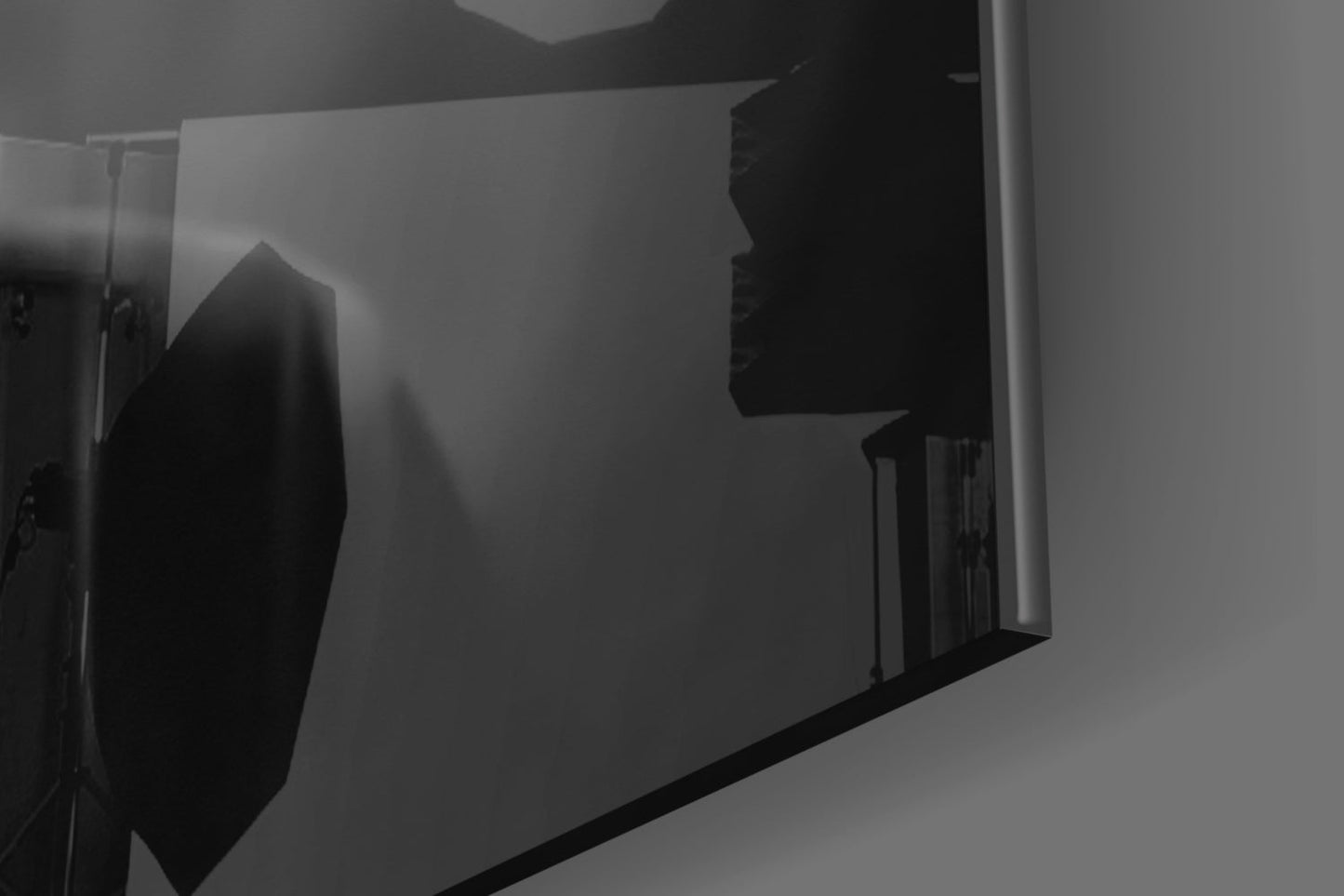 Smoky Gray Zip Hoodie Rapper Glass Wall Art