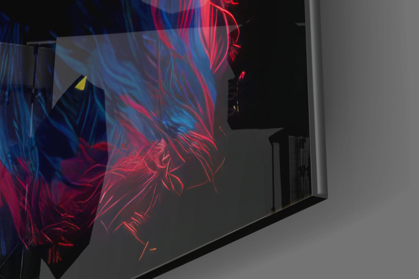 Crimson Mane Lion Mirrored Aviators Glass Wall Art