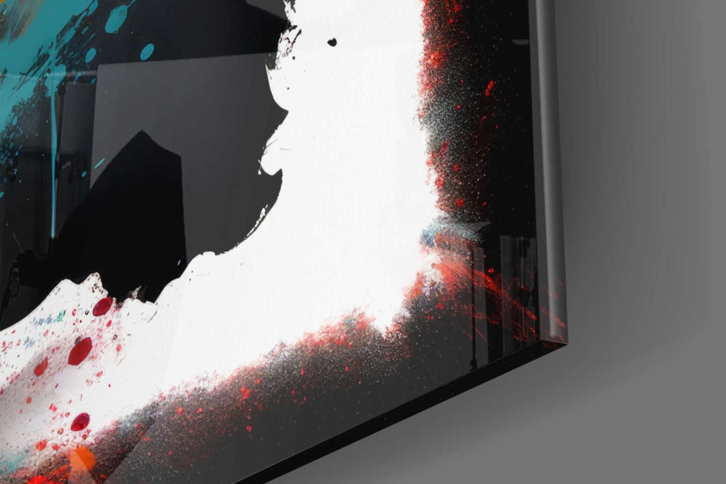 Charging Bull Torn Frame Glass Wall Art