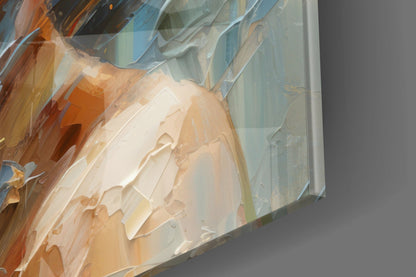 Butterflies in Hair Dreaming Woman Glass Wall Art