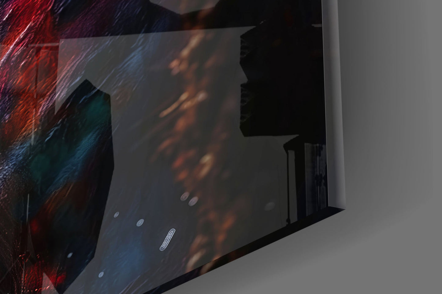 Crown Of Thorns Colorful Splatter Glass Wall Art
