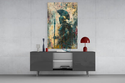 Colorful Painted Spartan Glass Wall Art