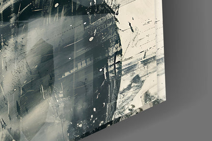 Monochrome Ink Spartan Helmet Glass Wall Art