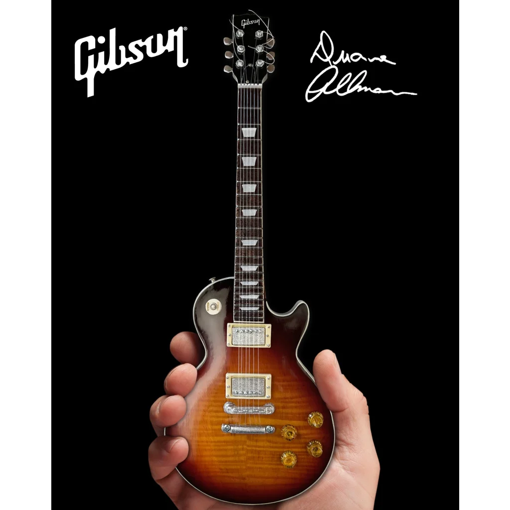 Duane Allman Gibson Les Paul mini guitar set by Axe Heaven with sunburst finish