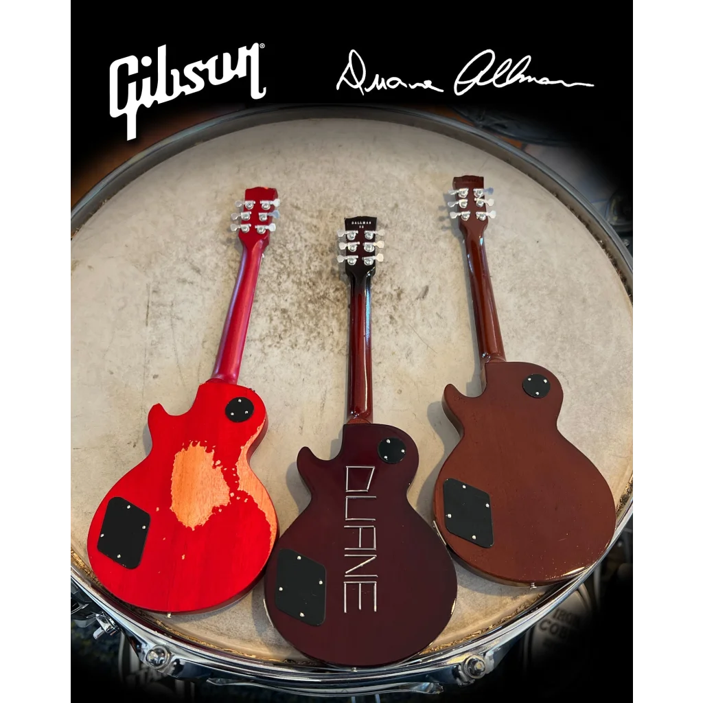Vibrant Duane Allman Gibson Les Paul mini guitar set by Axe Heaven®