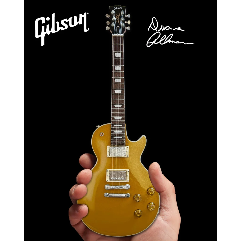 Duane Allman gold Gibson Les Paul mini guitar by Axe Heaven®