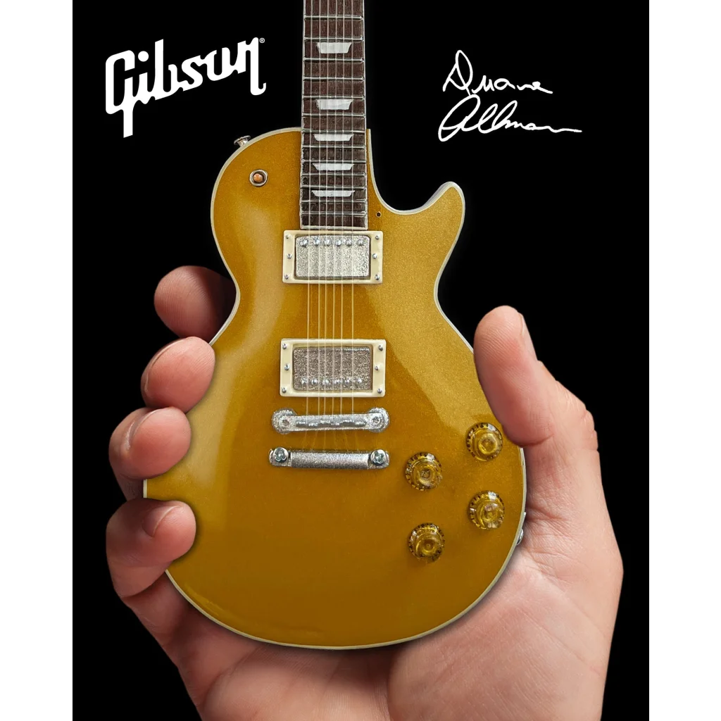 Duane Allman gold Gibson Les Paul mini guitar by Axe Heaven
