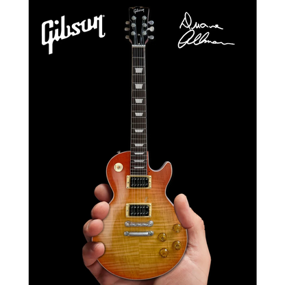 Duane Allman Les Paul miniature guitar by Axe Heaven in sunburst