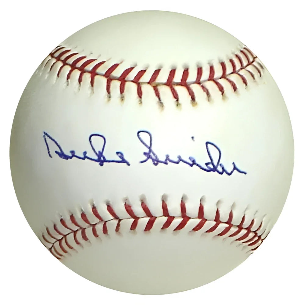 Duke Snider autographed MLB baseball with red stitching
